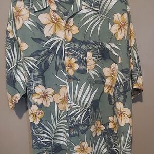 Vtg Cherokee Men's Button Down Short Sleeve Hawaiian Shirt, Size XXL, Tropical
